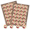 Logbuch-Verlag 48 kleine Nikolaus Aufkleber beige rot weiß - rund 4 cm - Nikolausaufkleber Weihnachtsmann Sticker als Verzierung für Nikolausgeschenke