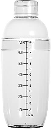 (24 oz/700cc) Cocktail Shaker Milk Tea Pot Mixing Shakers Shakers with Scale for Professional Bartender and Beginner