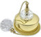 Dalton Electrical Accessories Brass Ceiling Pull Switch with Crystal Ball Pull Chain for Bathroom, Bedroom, 1 or 2 Way Compatible
