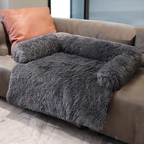 ANQI Plüsch Hundesofa Hundekörbchen Katzenkissen Flauschig,Waschbar Katzenbett Hundekissen,Hundebett XXL Hundematte Tierbett,Hundebett Couch für Sofaschutz Hund und Kofferraumschutz