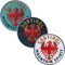 3er-Set Südtirol Adler Patch 65 mm hochwertig gestickt/Aufbügler Aufnäher Bügel-Flicken/Italien Meran Bozen Wappen Flagge Dolomiten Reiseführer (Set)