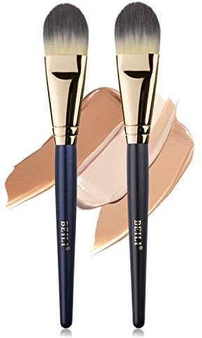 BEILI Foundation Pinsel Set - Flat Top und Concealer Pinsel für Flüssiges Make-up, Contouring - 2 Stück für Cremige, Pudrige oder Flüssige Foundation