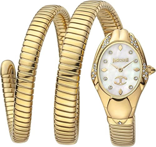 Just Cavalli Damen Analog Quarz Uhr mit Edelstahl Armband JC1L185M0015