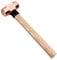 WEDO Martillo de cobre con mango de madera, mango recto largo, 12 de longitud, 1 libra