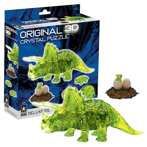 University Games 3-D Licensed Crystal Puzzle-Triceratops With Baby
