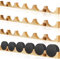 Taiyin Hockey-Puck-Vitrinenhalter, Wandhalterung, Wandhalterung, Holz, Hockey-Puckhalter mit glatten Rillen, für Zimmer, Wohnzimmer, Dekoration, 55 x 3,8 x 2,5 cm, 4 Stück