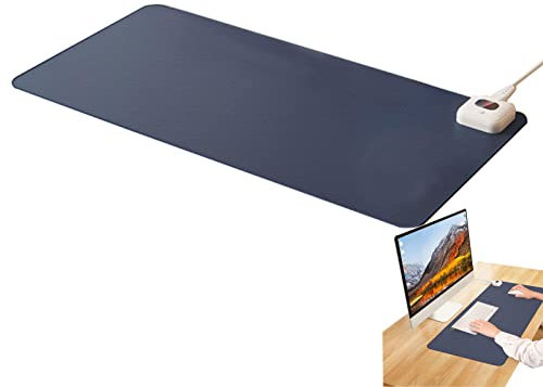 Generic Sous-main de bureau chauffant, grand tapis de souris en cuir synthétique chaud - Chauffage complet - Tapis de souris pour ordinateur portable, bureau, maison