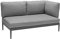 Home4You Gartenlounge 2-Sitzer - mit Sitz- und Rückenkissen - Aluminiumgestell - BxHxT 149 x 67 x 78 cm - Gartenbank Sitzbank Balkonbank Loungebank
