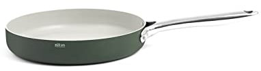 H&H Origin Padella Antiaderente con Manico in Acciaio Inox, 22cm