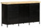 Homgoday Sideboard 140x38x76 cm Raues Mangoholz Aufbewahrungsschrank Beistellschrank viel Stauraum Anrichte Standschrank Mehrzweckschrank Schrank für Wohnzimmer