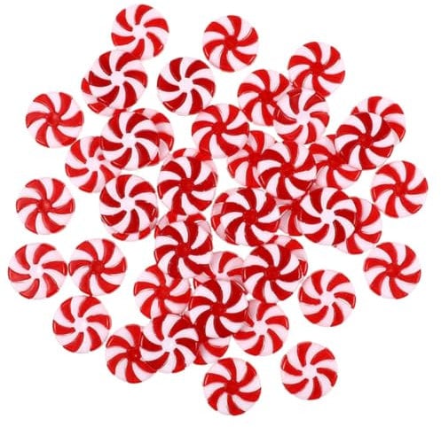 GOOHOCHY 100stücke Acryl Weihnachtsbonbon-Ornamente Süßigkeiten-hänge-Dekoration Für Weihnachten DIY Handwerksmaterialien Weihnachtsbaum-schmuck Weihnachts-dekorationsanhänger