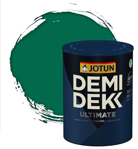Jotun - Peinture Bois, Lasure Opaque pour Extérieur et Intérieur Satinée - DEMI DEKK CLEAN TECH - RAL 6016 - Vert Turquoise - 0,75L