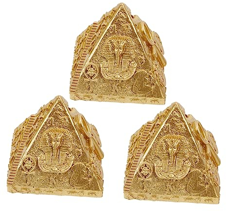 HAPINARY 3pcs Harz Pyramide Schmuck Dekorative Pyramide Realistische Pyramide Ornament Einrichtungs Pyramide Sand Tisch Zubehör