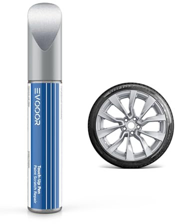 EVOOOR Tesla Lackpinsel für 2024 Modell 3 19Zoll- DIY Curb Rash Repair Mit Farbe Matched Touch Up Farbe (Nova Silver)