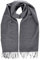 Marc O'Polo Denim Damen Schal aus Wolle mit Fransen, Grau (Dark Shadow Melange), One Size