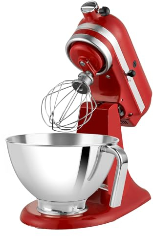 Kltchonald Bol en acier inoxydable de 3 litres pour mixeurs Kitchenaid à tête inclinable, bol en acier inoxydable, 3 l