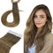 Hetto Tape Extensions Echthaar Balayage Tape in Extensions Echthaar 50 cm Balayage Mittel Braun to Licht Braun Seidig Gerade Invisible Tape Klebe Remy Haarverlangerung 20pcs 50g #6/8/14