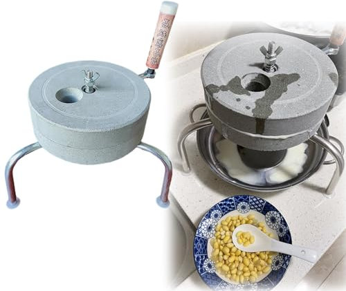 Mulino per Cereali Regolabile Smerigliatrice a Pietra Bagnata Asciutta, 10 13 Domestico Mulino per Cereali in Pietra, Pietra Blu Cereale Mulino per Pasta, Macinacaffè Bagnato con Latte di Soia ( Siz
