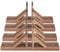 Toddmomy Wooden Triangle Picket Fence Support Feet 4pcs - Garden Bases Stand Wood Bracket for Privacy Screening Edging - Outdoor Lawn Accessories