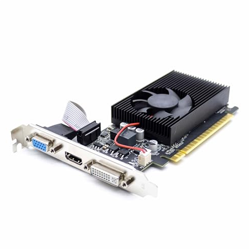 SIMPLETEK - Scheda Video GT730 4GB DDR3 | Low Profile Dual Bracket e Driver inclusi | HDMI - DVI - VGA per PC SFF Case Piccoli