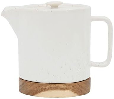 Sema - Théière Nordika en Grès Blanc 1,15 L Filtre Inox - SEMA