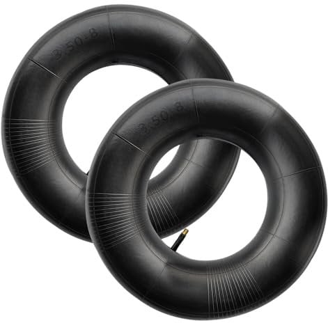 Gobesty 2Pcs Wheelbarrow Inner Tube 3.50-8 Heavy Duty Replacement Tire Inner Tube with TR-87 Bent Valve Stem for Hand Trucks, Lawn Mowers, Yard Trailers, Cart and Wheelbarrows