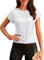 GRACE KARIN Women Elegant Sparkle Shimmer Bluse Festlich Weihnachten Solide Farbe Locker Passform Oberteil Club Hochzeit Silber L