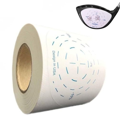 Zghhc 200pcs/roll Golf Club Impact Tape Labels Oversized for Irons Driver Woods Putters Professional Golf Ball Hitting Recorder Swing Trainer