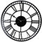 FB FunkyBuys Large Wall Clocks for Living Room Metal Wall Clock Silent Non-Ticking Roman Numerals Wall Clock for Indoor & Outdoor Vintage Clock for Bedroom (Black-double Edge, 60 CM (24))