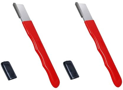 TopHomer 2 Stück Rot, Taschenklingenschärfer für Gartenscheren, Astscheren, Baumscheren, Scheren, Gartenscheren und Rasenmähermesser, Schärfen von Gartenwerkzeugen