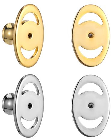 JIYIN 4 Stück Ohrring Heber, Ohrstecker Verschluss Ohrring Verschluss Ohrring Stopper Ohrring Stützverschluss für Große Ohrstecker Schwere Ohrringe