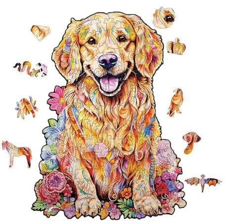 VIDSTW 140-150 Pcs Holzpuzzle Einzigartig Holz Puzzle Wooden Puzzle Erwachsene Holzpuzzles Kind Holzpuzzle Tiere Farbe Wood Puzzle Holz für Kreative Geschenke, Interessantes Spielzeug (Hund)