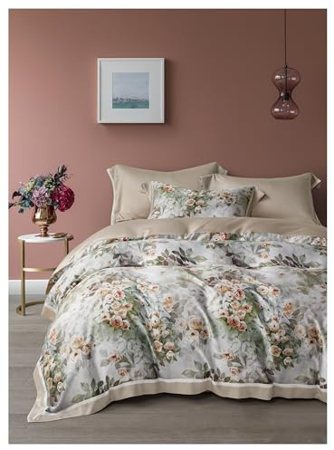 Unewex 5-teiliges Luxus Premium-Bettwäscheset 100% Tencel™ Lyocell aus Eukalyptus Oeko-TEX® Standard 100, 2St. Bettdeckenbezug 135x200cm,1St. Bettlaken 240x260 cm, 2St. Kissenbezüge 40x80cm