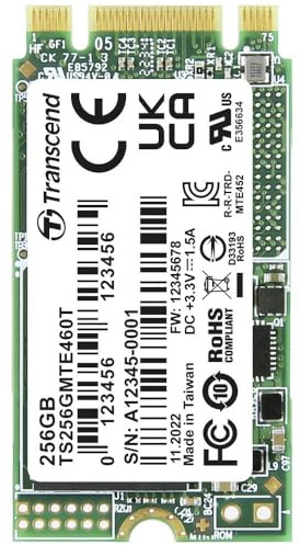 Transcend MTE460T 256GB Interne M.2 PCIe NVMe SSD 2242 PCIe NVMe 3.0 x2 Industrial TS256GMTE460T