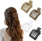 LOPHE Pinzas para el Pelo Mujer, 4 Pcs Pinza para el Cabello, Planas Grandes Hair Claw Antideslizante, Franceses Clips de Cabello, Hair Clips con Resorte Fuerte para el Pelo Fino y Grueso (Cuadrado)