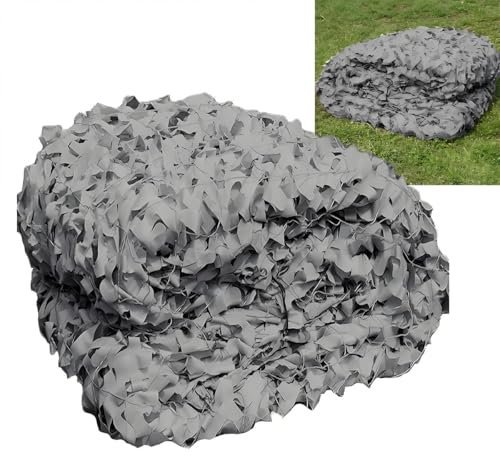 Tarnnetze 150D Tarnnetz Graues Camo Netz Camping Sonnenschutz Sichtschutznetz Schattenabdeckun Autodeckung Tarnmarkise Für Jagd Armee Dekoration BAU Unterstände(2x3.0m)