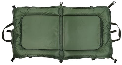 Actiaspet Large Carp Fishing Beanie Mat Olive Green Padded Unhooking Mat with Carry Handles, Foldable Design, 110cm x 60cm