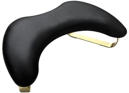 Sharplace Repose-ongles portable en cuir PU avec pieds en métal et coussin de manucure ergonomique professionnel pour ongles en acrylique, Noir