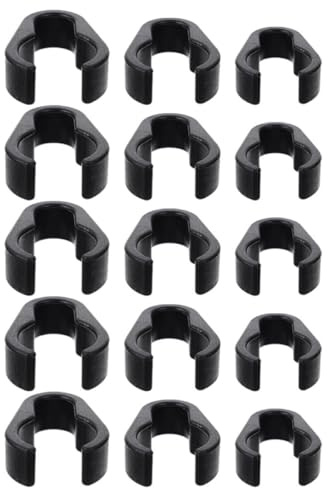 Hemobllo 15pcs Plastic Microphone Cable Clips for Stand with Quick-release Design, Flexible Mic Accessories for Organizing Cables on Microphone Stands, for Ktv and Live Performances