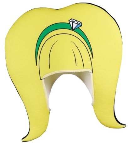 APLVFFZH Halloween Hut Gelbes Haarteil Kopfbedeckung Kostüm Kopfschmuck Party Haarband Komfortables Material für Veranstaltungen Themenparty Festumzug, 32cmx34cm