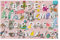 Laroom Tapis vinylique/Enfant Motif Alphabet, Vinyle antiliscante 133x200cm Rose
