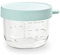 BÉABA, Portion Conservation Repas Bébé/Verre Extra Résistant, Made in France, 100% Hermétique, Résiste à la chaleur et Choc thermique, Congélation, Stérilisation, Graduation, 150 ml, Light Blue