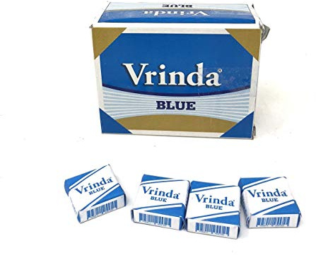 Vrinda Blue Squares Box of 48 - White Laundry Detergent Squares - Unscented - Phosphate Free