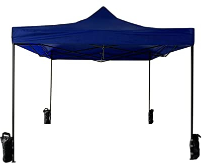 Rebecca Mobili Tonnelle en Accordéon Pavillon Bleu avec 4 Sacs de Poids Polyester Métal avec Sac de Transport Foires Terrasse Fêtes - 3,1x3x3 m (H x L x P) - Art. RE6327