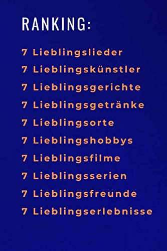 Freundebuch Rankings: 10 Freunde, 11 Kategorien, 7 Ränge