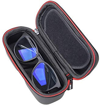 RLSOCO Eyeglass Case for Echo Frames (2nd Gen) / 1st Smart audio glasses, Black, Medium