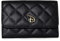 Disney Signature Logo-Schwarz-Fold Over Gesteppte Clutch Purse