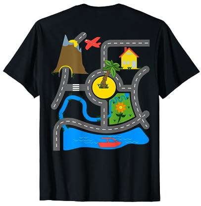 Auto Spielteppich Design Für Kinder Auf Papas Rücken T-Shirt