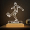Transparent Gift Lámpara Personalizada Fútbol con Nombre. Luz LED Nocturna Mesita de Noche. Decoración e Iluminación. Regalos Originales para Cumpleaños. Regalos Personalizados para Adultos y Niños