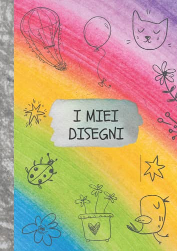 Disegno bambini: Blocco A4 Album Quaderno per disegnare dipingere scrivere e colorare Taccuino da disegno Sketchbook per schizzi Idea regalo bambina o bambino. Italiano